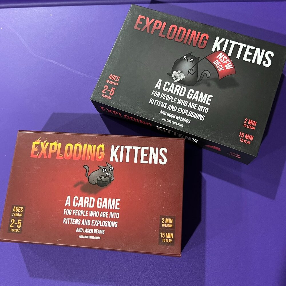 Exploding Kittens Kickstarter First Edition Card Game + NSFW Expansion Deck